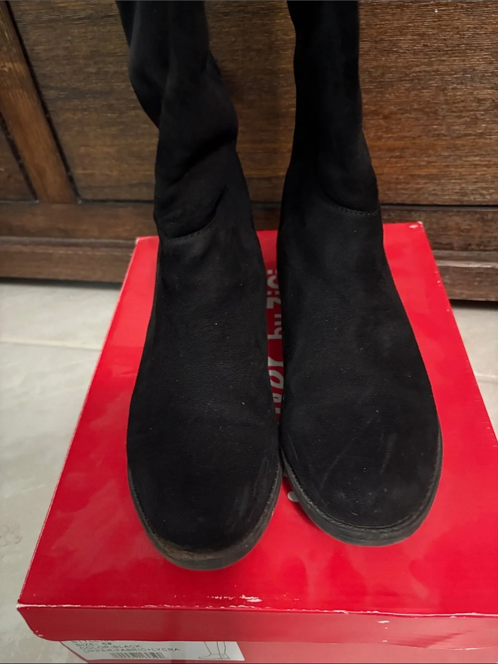 Black Suede Boots - SIZE 6